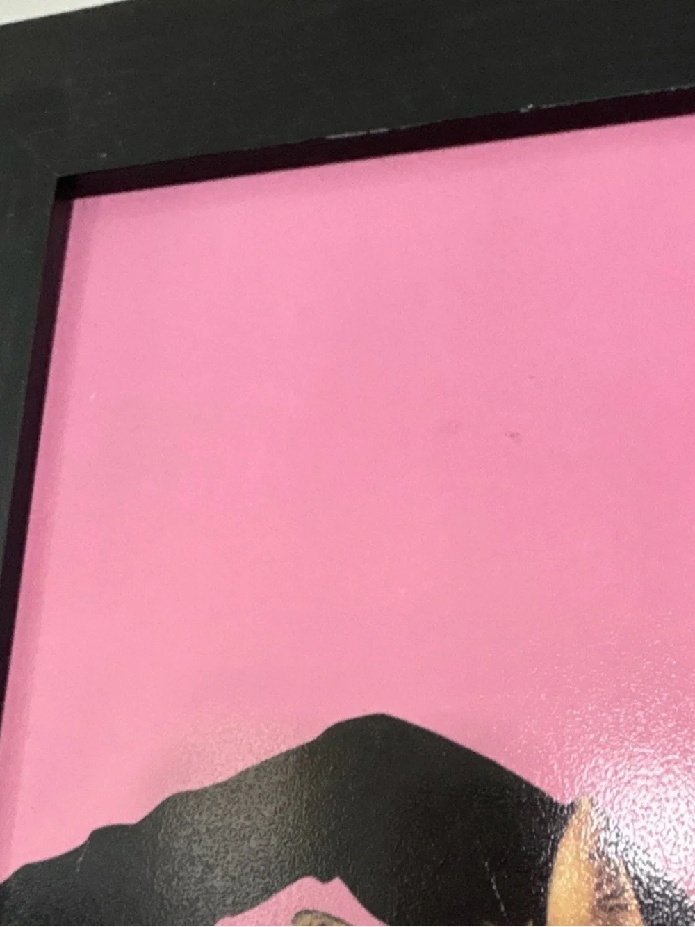 Audrey Hepburn Wooden Frame Breakfast at Tiffany’s Wall Art Pink with Cat